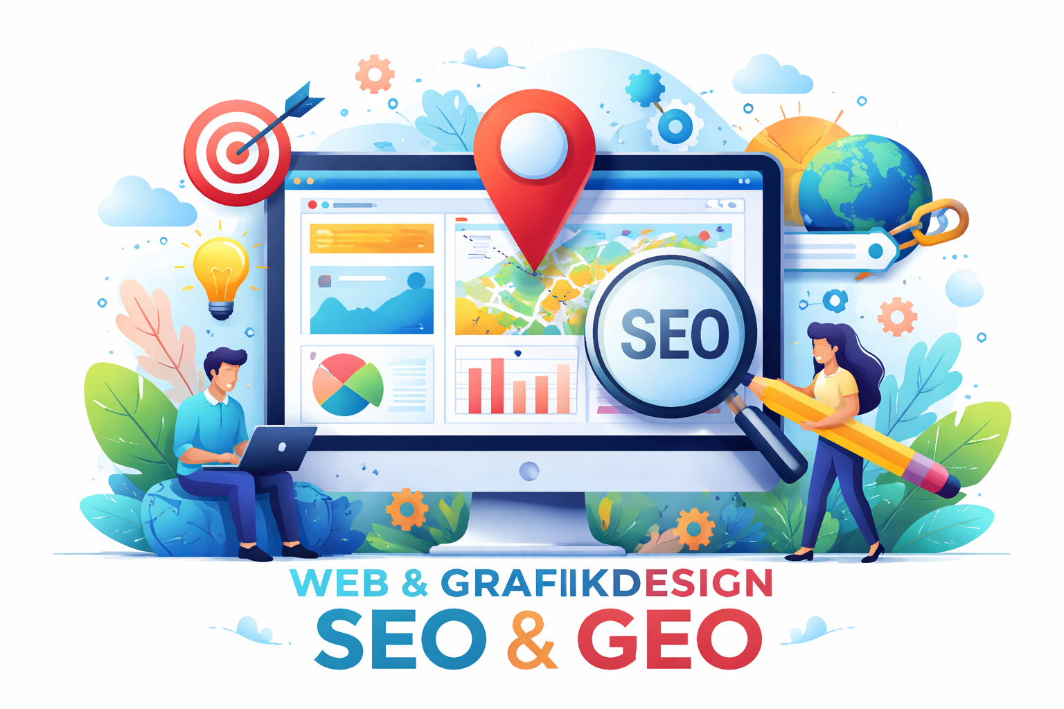 Webdesign, Grafikdesign, Druckprodukte, SEO & GEO - Ihr Erfolgsfaktor für maximale Sichtbarkeit